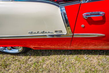 Savannah, GA / USA - 21 Nisan 1955 Chevrolet BelAir, Georgia, Savannah 'daki bir araba fuarında..