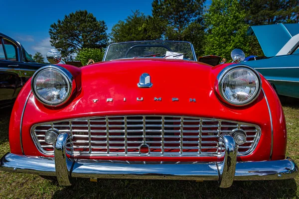 Savannah Usa 2018 Április 1961 Triumph Tr3 Egy Autókiállításon Savannah — Stock Fotó