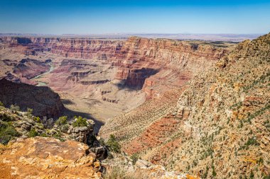 Güney Rim 'deki Arizona' daki Büyük Kanyon 'un Navajo Point manzarası..