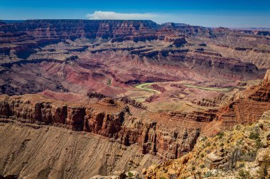 Güney Rim 'deki Arizona' daki Büyük Kanyon 'un Navajo Point manzarası..