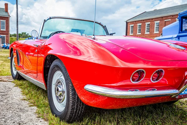 Fernandina Beach Usa September 2018 1962 Chevrolet Corvette Bilutställning Fort — Stockfoto