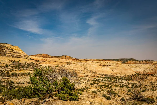 Desert Και Σχισμή Θέα Φαράγγι Κατά Μήκος Διάσημη Γραφική Εθνική — Φωτογραφία Αρχείου