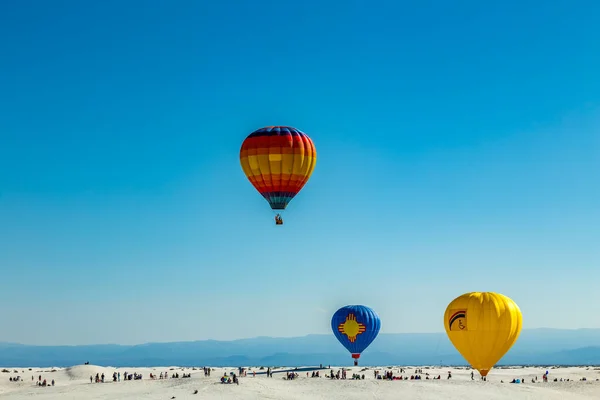 White Sands National Monument Usa Września 2016 Kolorowe Balony Gorące — Zdjęcie stockowe