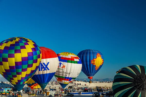 White Sands National Monument Usa September 2016 Colorful Hot Air — Stock Photo, Image