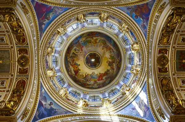 Vista Cúpula Catedral São Isaac Partir Interior São Petersburgo — Fotografia de Stock