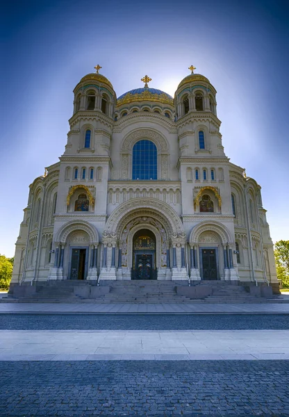 Catedral Naval São Nicolau Kronstadt Catedral Ortodoxa Russa — Fotografia de Stock