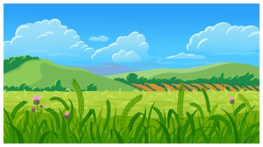 Yaz alanı vektör illüstrasyon