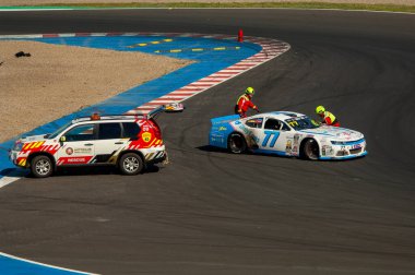 Çoğu, Çek Cumhuriyeti - 08 31 31 2025: Nascar yarış arabaları için Avrupa Kupası