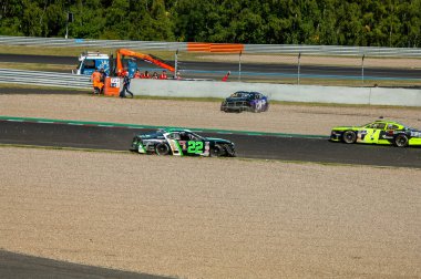 Çoğu, Çek Cumhuriyeti - 08 31 31 2025: Nascar yarış arabaları için Avrupa Kupası