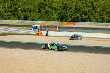 Çoğu, Çek Cumhuriyeti - 08 31 31 2025: Nascar yarış arabaları için Avrupa Kupası