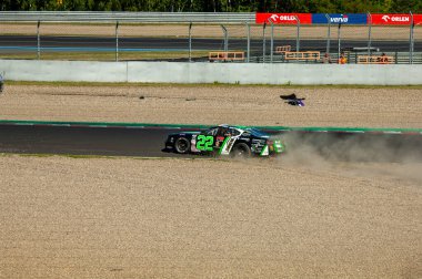 Çoğu, Çek Cumhuriyeti - 08 31 31 2025: Nascar yarış arabaları için Avrupa Kupası