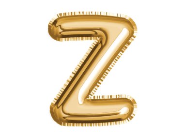 Altın alfabe Z hava balonu için bebek duş dekorasyon parti kutlamak