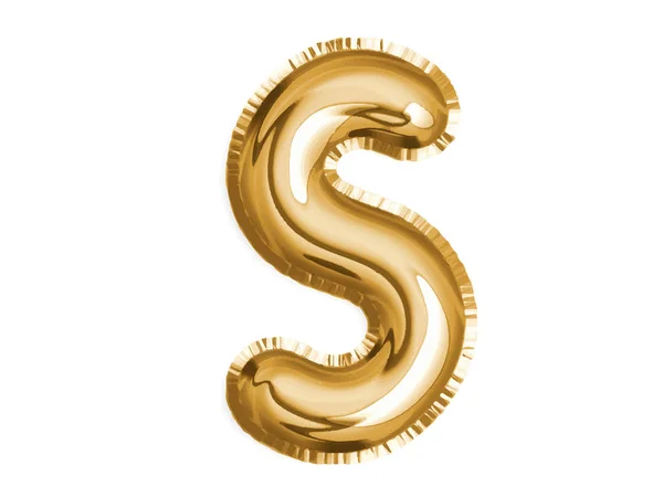 Golden Alphabet Air Balloon Baby Shower Celebrate Decoration Party — Stock Vector
