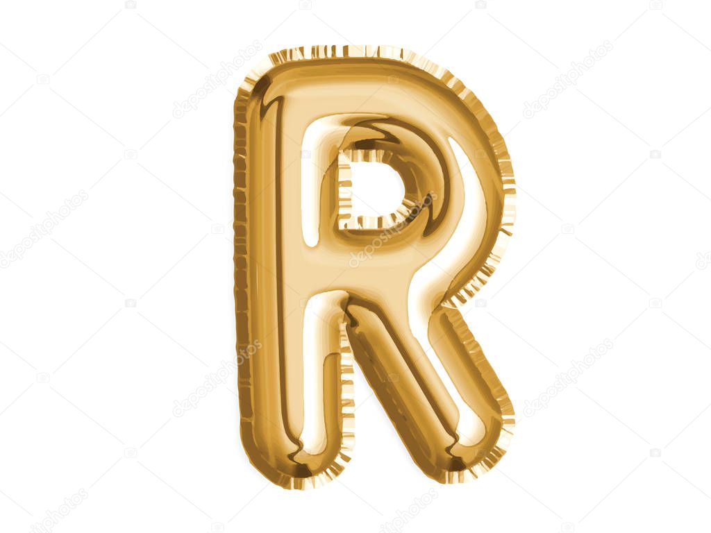 The golden alphabet R air balloon for baby shower celebrate decoration party