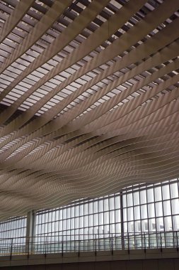 Verical pencere, iç ve modern Havaalanı archtecture terminal binasının tavan