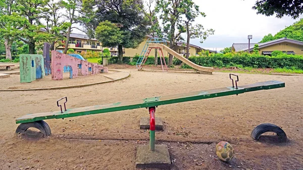 The retro children slide equipment in Japan outdoor playround