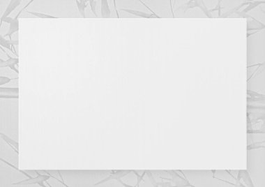 Çin yeni yılı stil beyaz kağıt fırça bambu bitki kenarlıklı dokulu