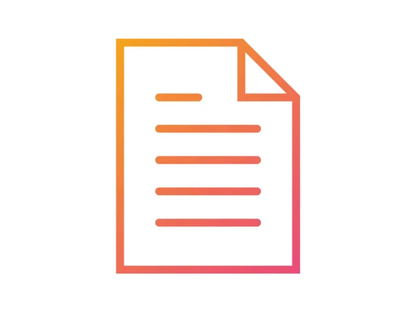 Kleurovergang roze tot oranje vector interface werk bestand document plat — Stockvector
