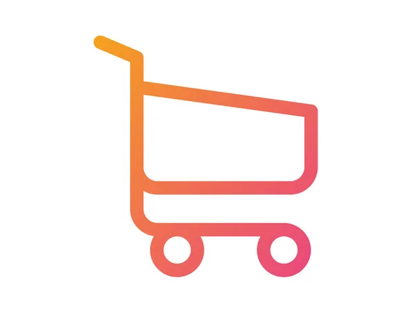Gradiente vector interfaz en línea checkout carrito de compras línea fla — Vector de stock