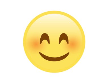 izole kırmızı mutlu sarı simge vektör yüz