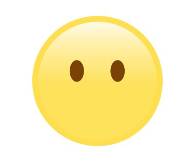 Vektör izole sarı üzücü ve hüzünlü yüz simgesi