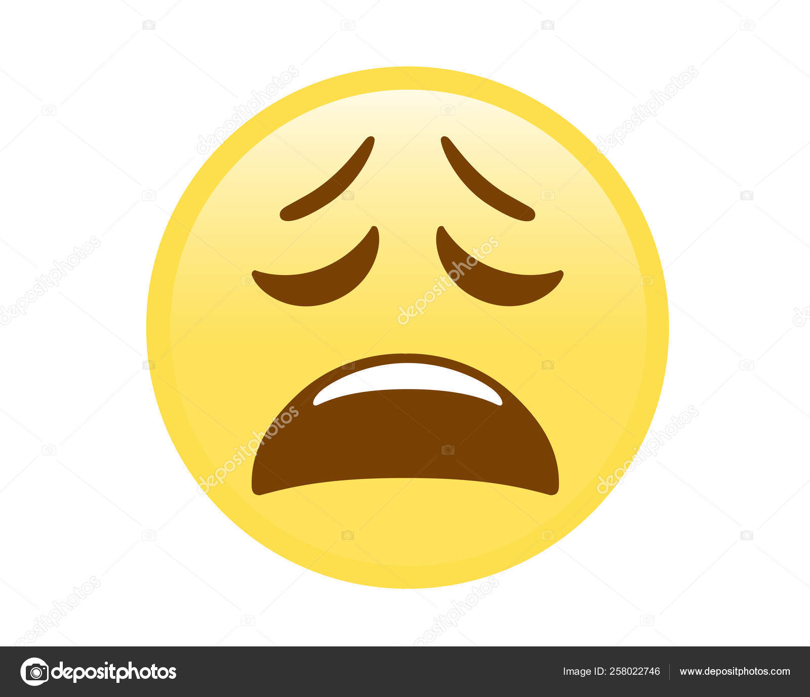 Vector amarillo decepcionado icono de la cara expresión Vector de stock  #258022746 de ©cougarsan, image size:1600x1378
