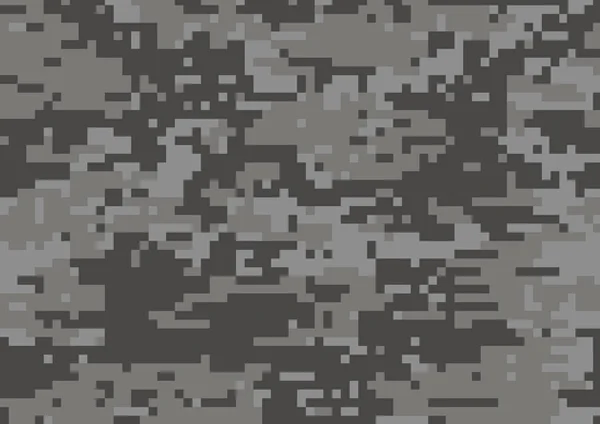 Camouflage militaire gris numérique fond texturé — Image vectorielle