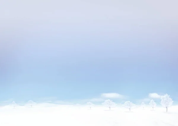 Céu azul e piso de neve no inverno papel horizontal fundo — Fotografia de Stock