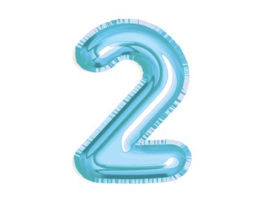 Doğum günü partisi için parlak mavi hava balonu.