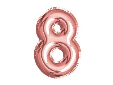 Bebek partisi için pembe alfabe sekiz hava balonu süsleme partisi.