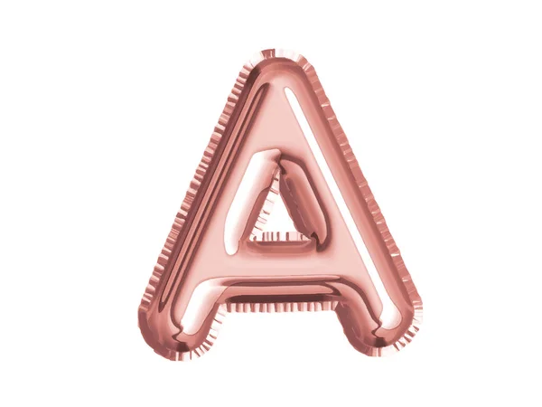 Den Rosa Alfabetet Luftballong Dekoration För Baby Shower Födelsedag Fira — Stock vektor