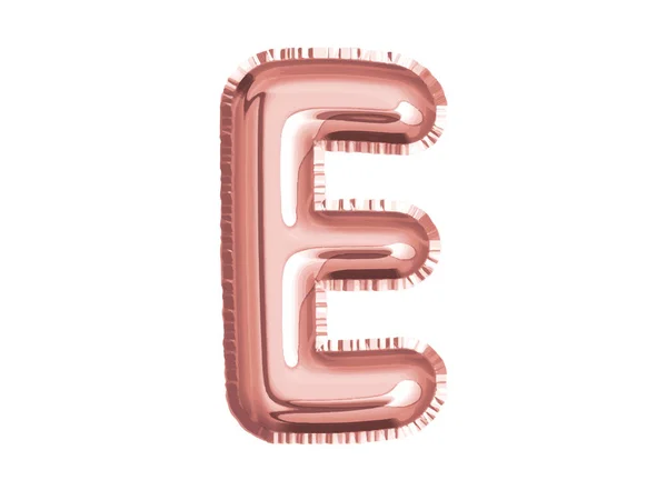 ローズゴールドピンクアルファベットベビーシャワー誕生日パーティーのためのEエアバルーン装飾 — ストックベクタ