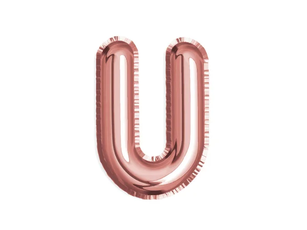 Rose Gold Pink Alphabet Air Balloon Decoration Baby Shower Birthday — Stock Vector