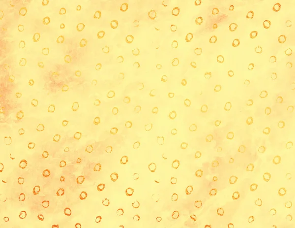 光沢のある黄色の円パターン金属テクスチャオーバーレイ背景 — ストック写真