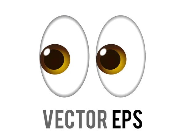 Paire Vecteurs Isolés Des Yeux Pervers Décalés Icône Regardant Légèrement — Image vectorielle