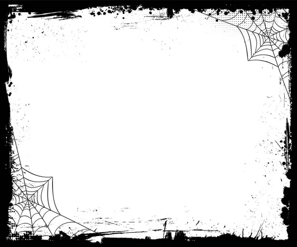 Vetor Halloween Branco Médio Retângulo Banner Tamanho Modelo Fundo Com — Vetor de Stock