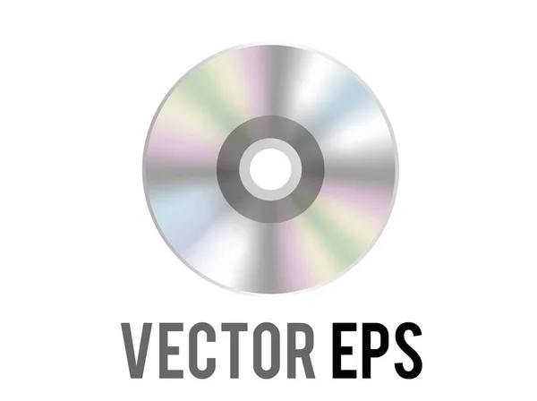 Der Isolierte Vektor Silberne Optische Scheibe Symbol Verwendet Dvd Und — Stockvektor