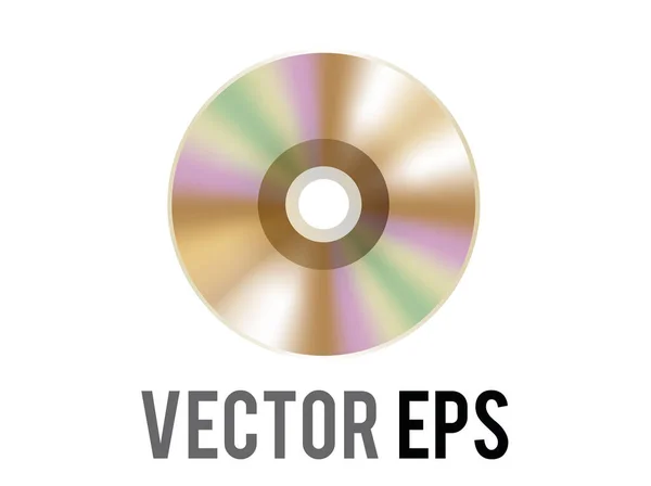 Der Isolierte Vektor Gold Optische Computerscheibe Symbol Verwendet Dvd Und — Stockvektor