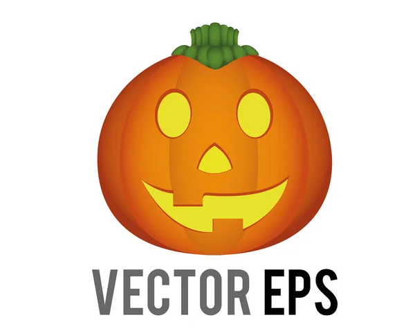 Vector Aislado Naranja Calabaza Jack Icono Linterna Para Decoración Halloween — Archivo Imágenes Vectoriales