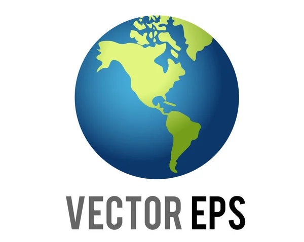 Globe Vectoriel Isolé Représentant Icône Des Amériques Montrant Amérique Nord — Image vectorielle