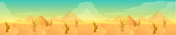 Paisagem do deserto, ilustração vetorial para o seu design — Vetor de Stock