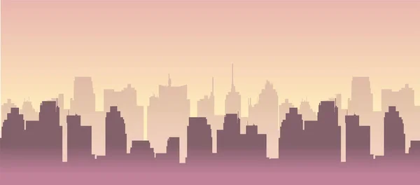 Város-épület silhouette vektor városkép illusztráció, projekt. — Stock Vector
