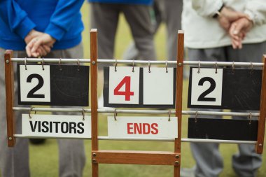 Lawn Bowling Scoreboard Yakın Çekim