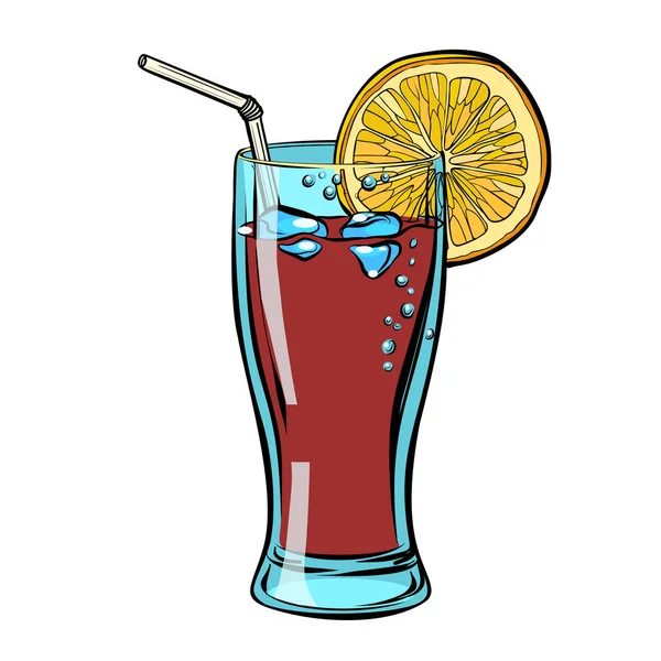 Cola au citron. isoler sur fond blanc — Image vectorielle