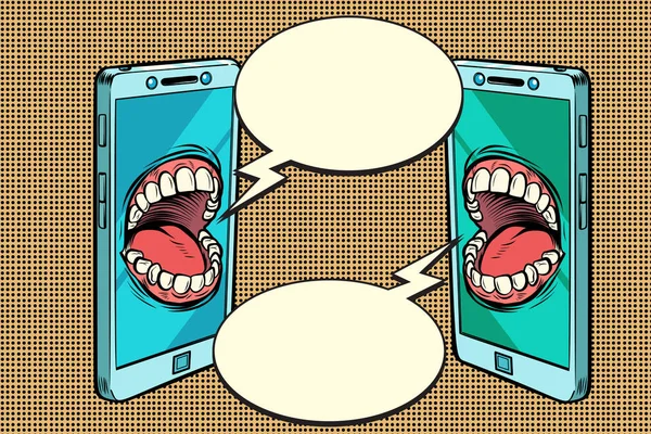 Conversar comunicação por conceito de telefone —  Vetores de Stock