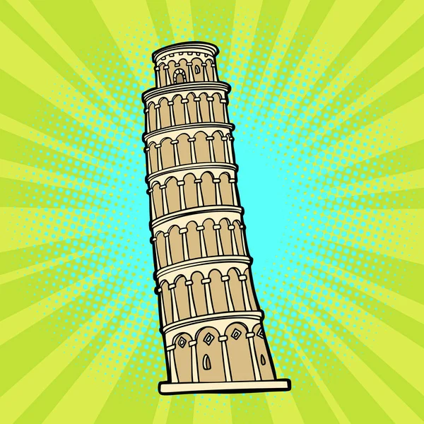 Věž v Pise. Turistika v Itálii — Stockový vektor
