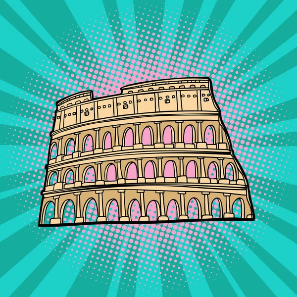 Coliseum. Roma İtalya. Turizm ve seyahat — Stok Vektör