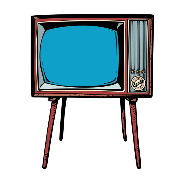 Retro Tv. a televíziós Hírek és programok — Stock Vector