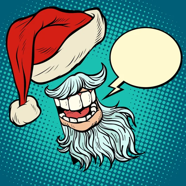 Kerstman baard en hoed — Stockvector