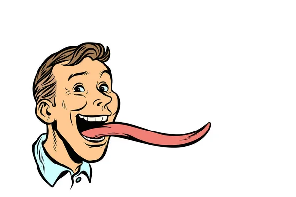 長い舌を持つ男 — ストックベクタ